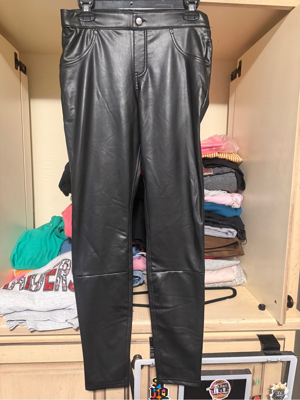 Black Faux Leather leggings